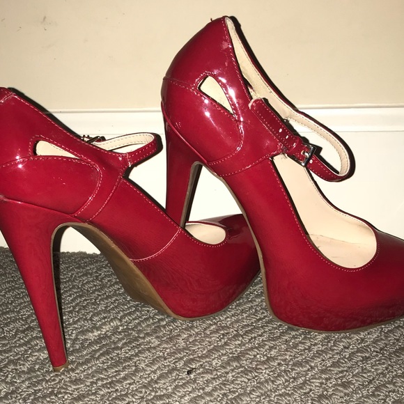 Nine West HOT Red Heels sz 6 - Picture 5 of 6
